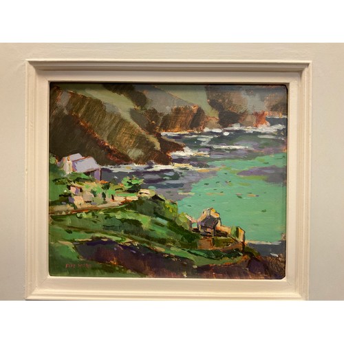 28 - Eric Ward (bn. 1945)
The Cove at Gurnards Head
signed, acrylic on paper laid onto board, 25.5cm x 30... 