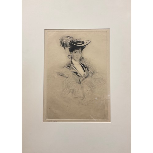 93 - Chahine, Edgar (1874-1947), Mademoiselle Noyes, 1st State, drypoint etching, signed in pencil to mar... 