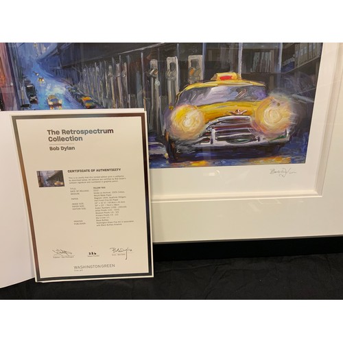 33 - Bob Dylan - The Retrospectrum Collection 2022 - 'Yellow Taxi', limited edition number 286 of 295, au... 