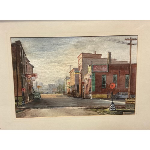 148 - Michael Crawley 
Fresno, California, 
signed, watercolour, 27cm x 40cm.