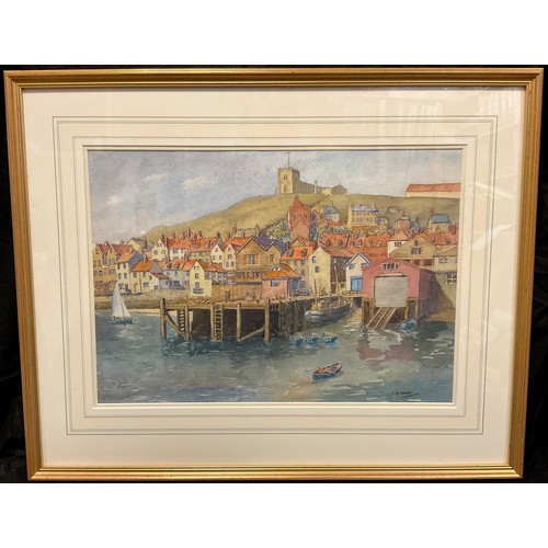 153 - N. G. Slater 
Whitby 
signed, watercolour, 34cm x 49cm.