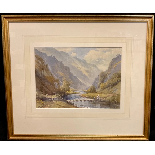 179 - Harold Gresley (1892–1967)
The Stepping Stones, Dovedale, Derbyshire
signed, watercolour, 28cm x 38c... 