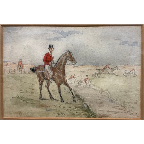 193 - Manner of Henry Thomas Alken, a pair, Horse trials, watercolours, 15cm x 22.5cm, (2).