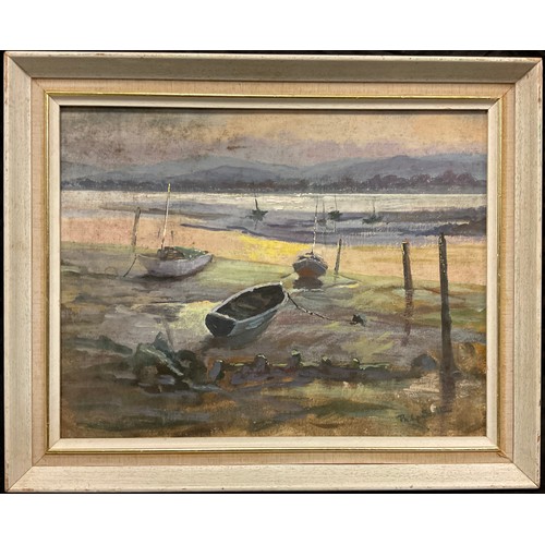 144 - Philip Scott, View of the Beach, Marble Hill, County Donegal, signed, oil on board, 34.5cm x 45cm.