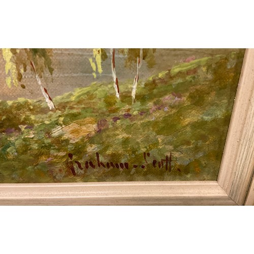 113 - Graham Scott, The Trossachs, signed, oil on board, 30cm x 40cm.