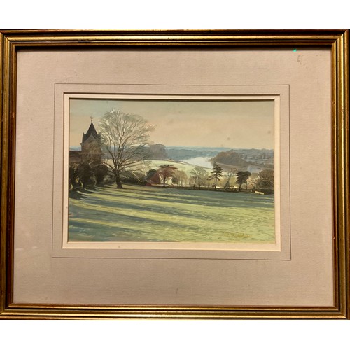 263 - Noel Shepherdson, Early Morning Light, signed, watercolour and gouache, 20cm x 27cm.