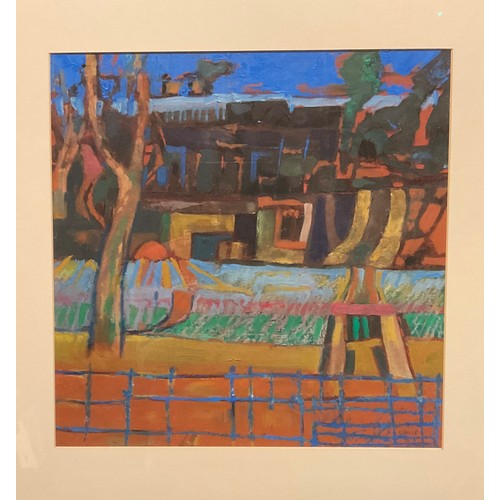 74 - Pamela Guille (Modern School), a pair, Fauvist studies - Farm buildings, signed, oils on board, 39.5... 