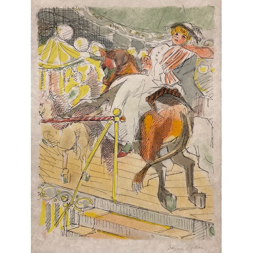 39 - Jacques Villon (1875 - 1963), Le Manege, The Carousel, coloured lithograph on Japan paper, signed in... 