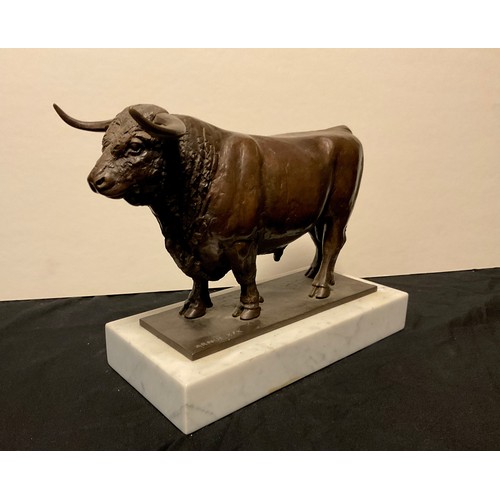 316 - Sally Arnup, contemporary bronze sculpture - Highland Bull - signed, limited edition number 10 of 10... 