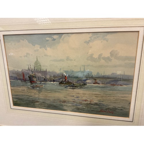 337 - Michael Crawley (contemporary)
Thames Shipping, London
signed, titled to verso, watercolour, 24cm x ... 