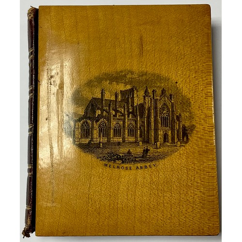 437 - A 19th century boxwood Mauchline-ware book, Birthday Chimes