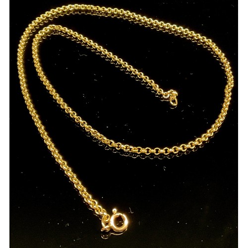 466 - A Fine 9ct gold belcher chain, 8.8g