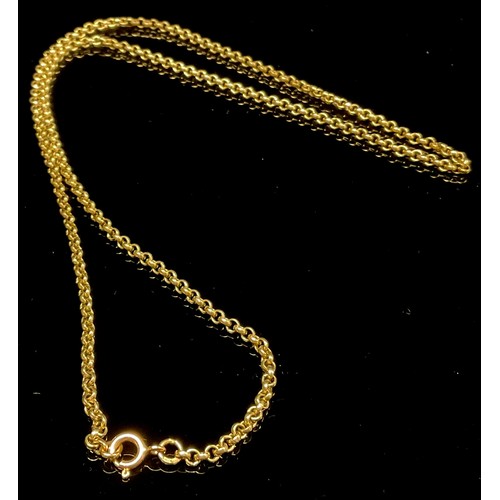 466 - A Fine 9ct gold belcher chain, 8.8g