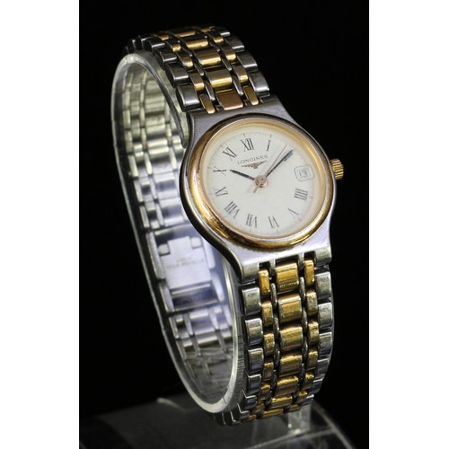 470 - A ladys Longines Flagship stainless steel wristwatch