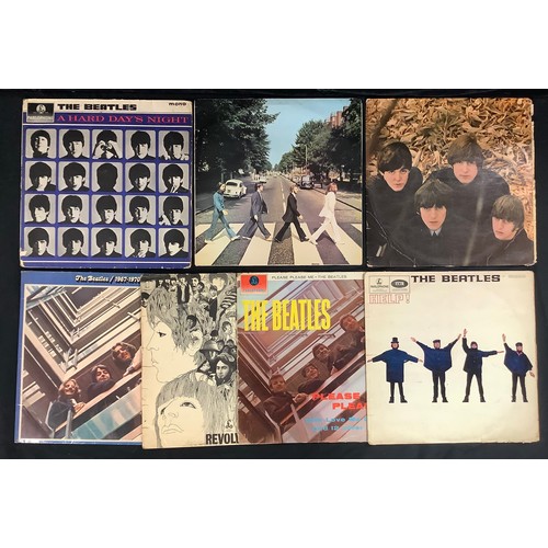 293 - Vinyl Records - Beatles LP's - Abbey Road, Please Please Me, Revolver, Hard Day's Night, Help, Rubbe... 