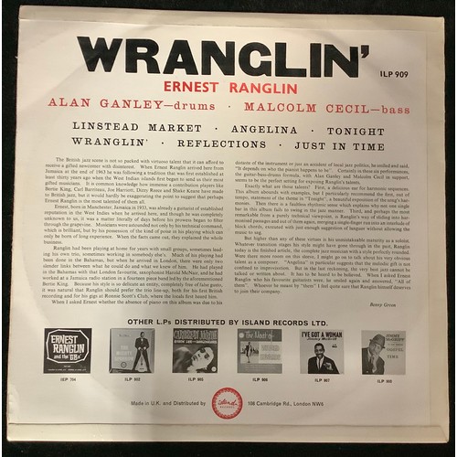 295 - Vinyl Records - LP - Ernest Ranglin Trio - Wranglin' - ILP 909