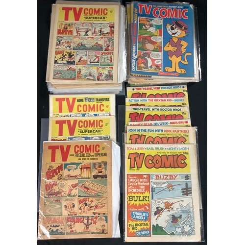 270A - A large collection of TV Comics (1962-1980), Popeye, Tom and Jerry, Milky Bar Kid, Top Cat, etc, qty