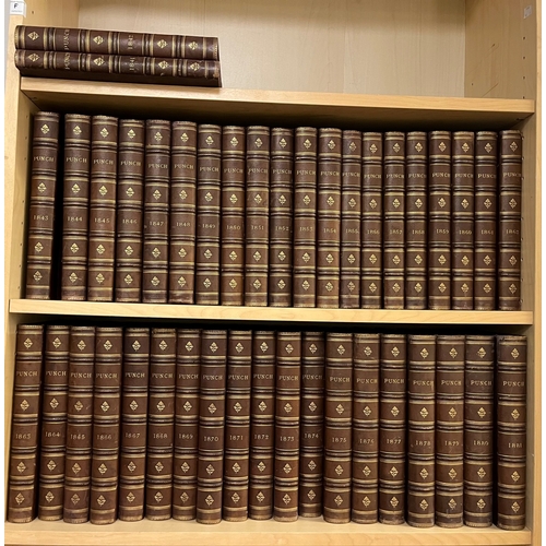 396 - Books - a quantity of Punch bound volumes, 1841-1881