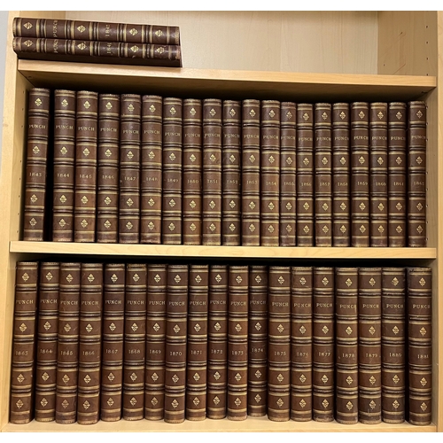 396 - Books - a quantity of Punch bound volumes, 1841-1881