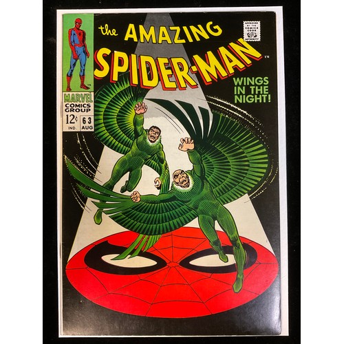 6260 - The Amazing Spider-Man #63, 65-67, 70. (1968-1969). 5 Silver age Marvel Comics, high grade cents cop... 