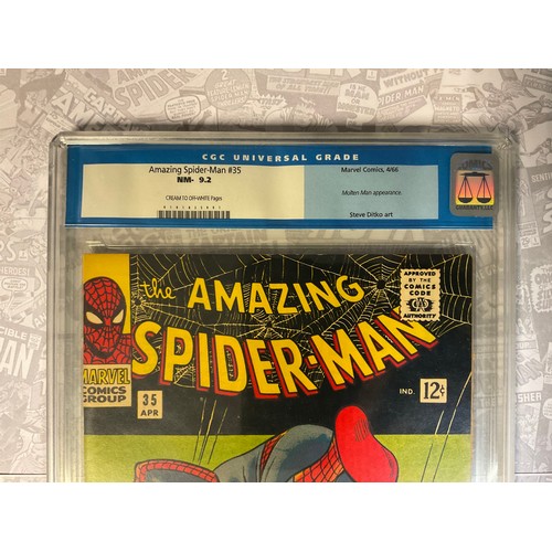 6239 - The Amazing Spider-Man #35 (1966). CGC Graded 9.2 NM-. Steve Ditko Artwork, Molten Man Appearance. S... 