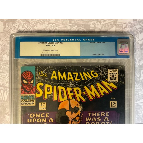 6240 - The Amazing Spider-Man #37 (1966) CGC Graded 8.5 VF+. 1st appearance of Norman Osbourne. Steve Ditko... 