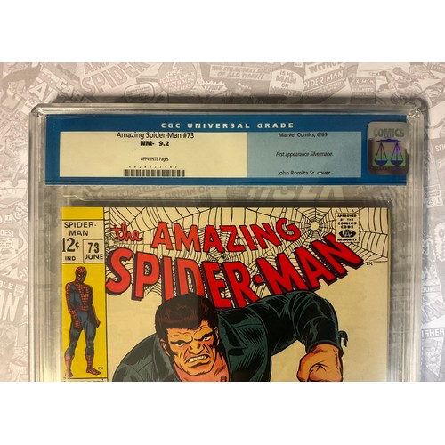 6269 - Amazing Spider-Man #73 (1969) CGC Graded 9.2 NM-. 1st appearance of Silvermane. John Romita Snr artw... 