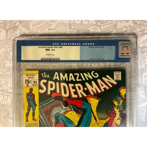 6276 - Amazing Spider-Man #84 (1970) CGC Graded 9.2 NM-. John Romita Snr artwork. Silver age Marvel Comic.