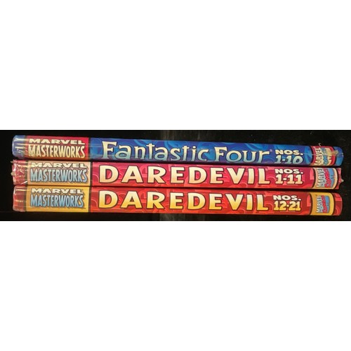 6307 - Marvel Masterworks Daredevil #1-11 & #12-21. Fantastic Four #1-10. Unopened, Hardback Omnibuses. Mar... 