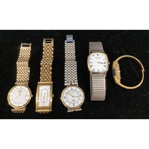 A lady's Rotary gold plated fashion watch, white dial, Roman numerals ...