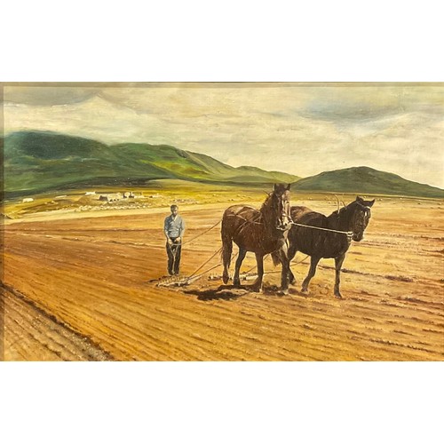 585 - English School (20th century)
Harrowing the Field
oil on canvas, 37.5cm x 59.5cm