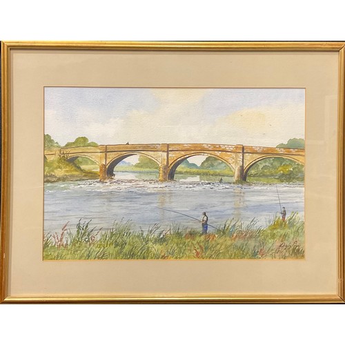 540 - Digby Page (b.1945) 
Swarkestone Bridge, Derby
signed, watercolour, 31.5cm x 48cm