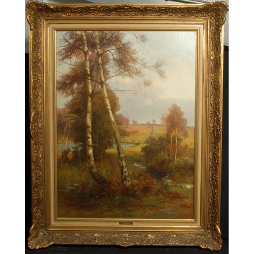 664 - James Kinnear (fl.1870 - 1917)
Silver Birches
signed, dated 1897, oil on canvas, 75cm x 55cm