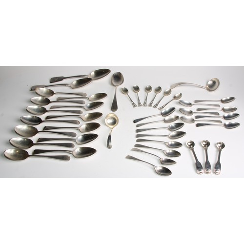 782 - A collection of George III and later silver flatware, various dates and makers (qty), 1206g