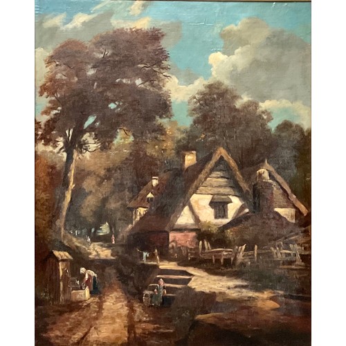 582 - English School (19th century)
Thatched Cottage, Littleover Hollow, Derby
oil on canvas, inscribed to... 