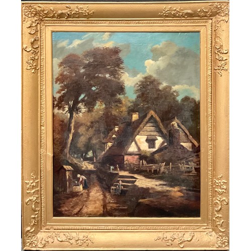 582 - English School (19th century)
Thatched Cottage, Littleover Hollow, Derby
oil on canvas, inscribed to... 