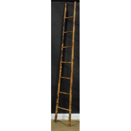 1901 - Interior Design - a Japonisme bamboo library ladder, 244.5cm long, 44.5cm wide