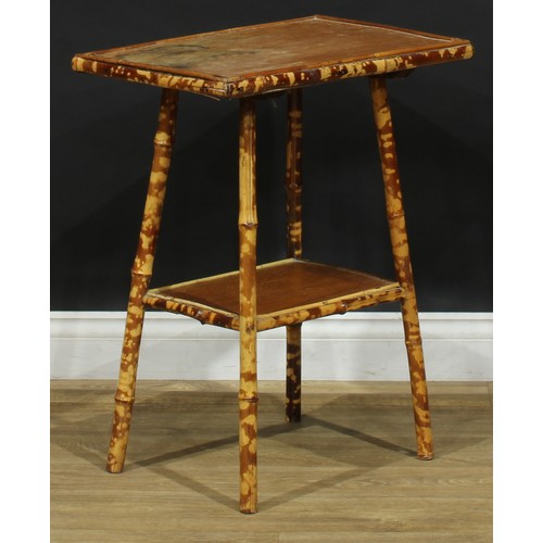 1904 - Interior Design - a Japonisme bamboo two-tier occasional table, 71cm high, 46cm wide, 33cm deep; ano... 