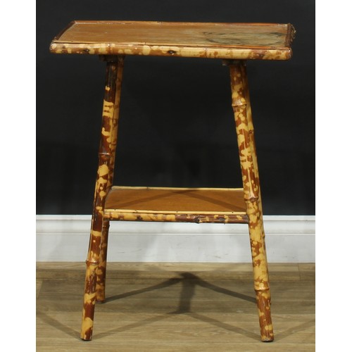 1904 - Interior Design - a Japonisme bamboo two-tier occasional table, 71cm high, 46cm wide, 33cm deep; ano... 