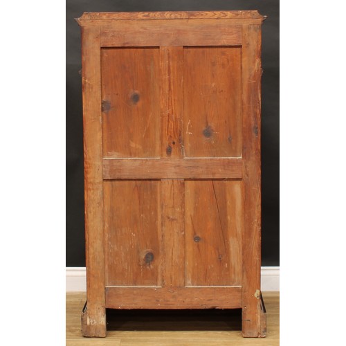 1833 - A late 19th century rosewood secrétaire à abattant, slightly oversailing top above an arrangement of... 