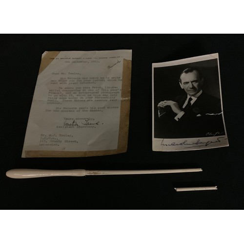 2731 - Sir Malcolm Sargent - The Proms, a white painted baton used by Sir Malcolm Sargent to conduct the 19... 