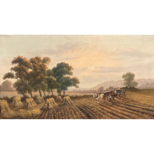 568 - B Cook (late 19th/early 20th century)
A pair, Haymaking and Bringing in the Harvest
signed, oil on c... 