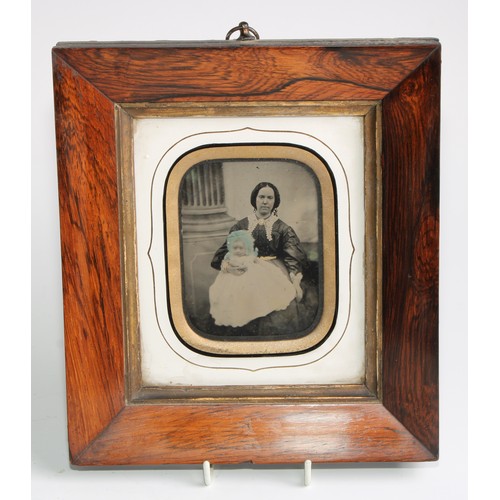 2725 - Photography - a pair of 19th century ambrotype portrait miniatures, of a gentleman and a lady with c... 