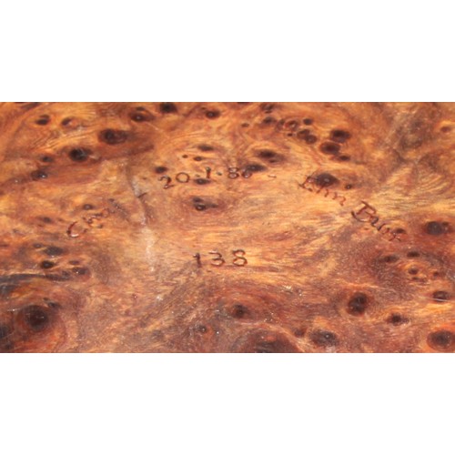 2722 - Mike Chai Scott (b.1943), a large burr elm bowl, signed Chai, dated 20.1.86, numbered 138, 36cm diam... 