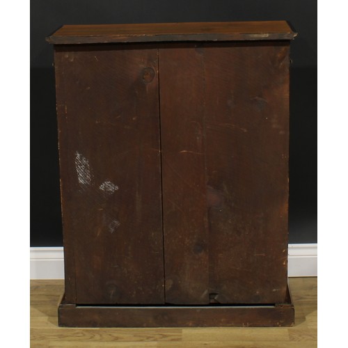 2260 - A Victorian gilt metal mounted walnut and marquetry pier cabinet, rectangular top above a glazed doo... 