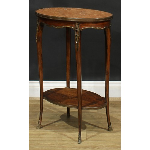 1592 - A 19th century French gilt metal mounted rosewood occasional table, in the Louis Revival XV taste, o... 