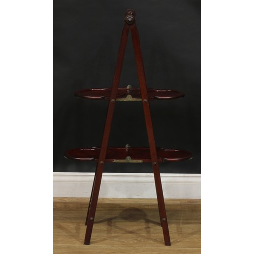 2392 - An Edwardian Selfes patent cake stand, Schafer’s Folding Cakestand, 95cm high, c.1910