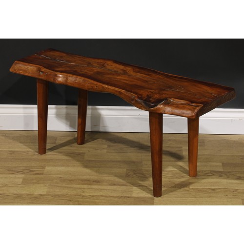 2625 - A yew window seat, by Reynolds of Ludlow, 40cm high, 95cm wide, 34cm deep