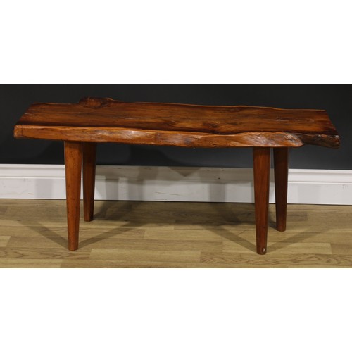 2625 - A yew window seat, by Reynolds of Ludlow, 40cm high, 95cm wide, 34cm deep