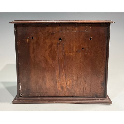 1832 - A Victorian mahogany letter or stationery cabinet, moulded oversailing top above a pair of rectangul... 